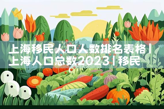 上海移民人口人数排名表格|移民公司