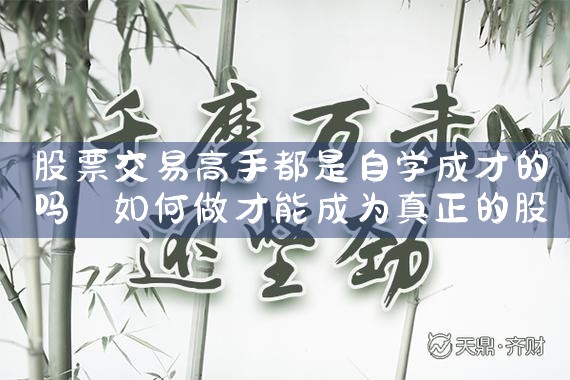 股票交易高手都是自学成才的吗|小牛股