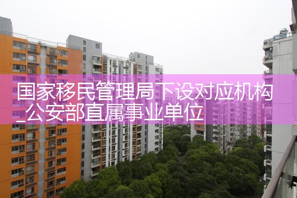 国家移民管理局下设对应机构